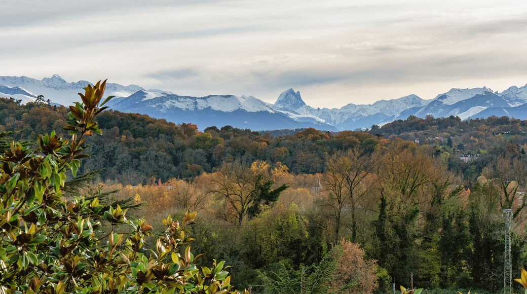 view of Pic du Midi Ossau in autumn, french Pyrenees