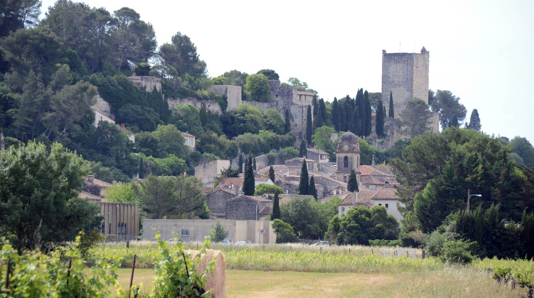 The castle of Sommieres at the hill Eastly of the city