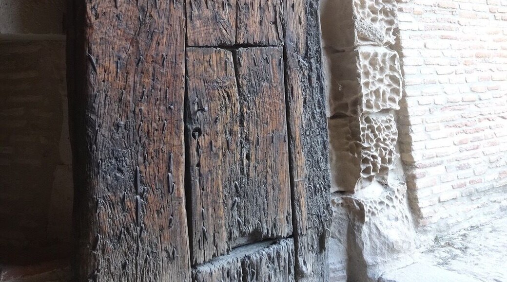 Wooden door at Salses Fortress