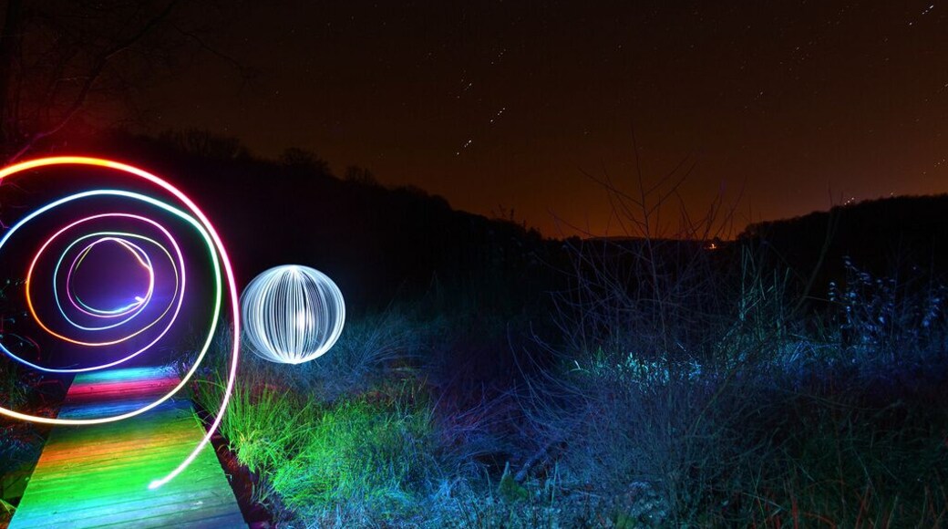 Lightpainting sur le site du Malsaucy.