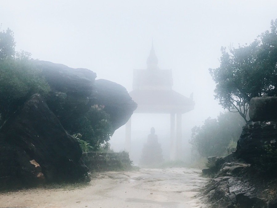Bokor Hill temple, in the area known as ”ghost town”. I can see why!
