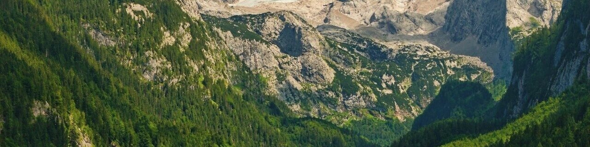 July 2015
Vorderer Gosausee, Austria
Northwest side of Dachstein massif as seen from the lake Vorderer Gosausee. This mountain lake is extremely clean and being filled from the Gosau glacier above. The massif walls are prominent almost 2.000 meters over the lake, which is a popular visitors spot.