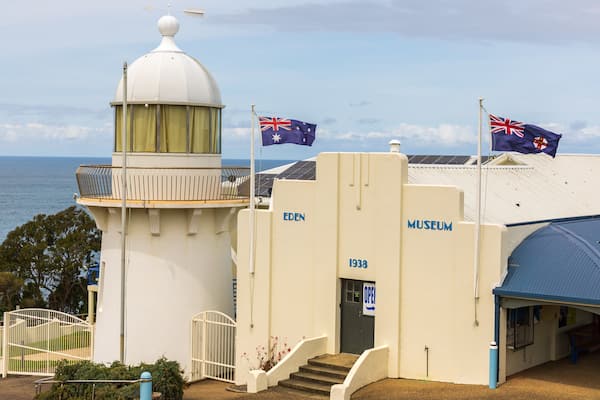 Eden Killer Whale Museum featuring a lighthouse