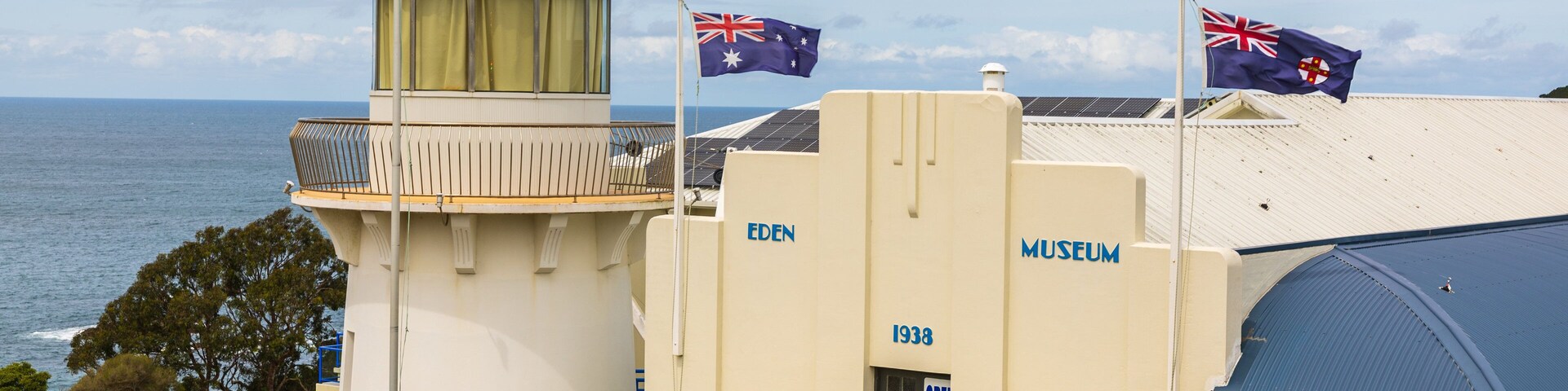 Eden Killer Whale Museum featuring a lighthouse