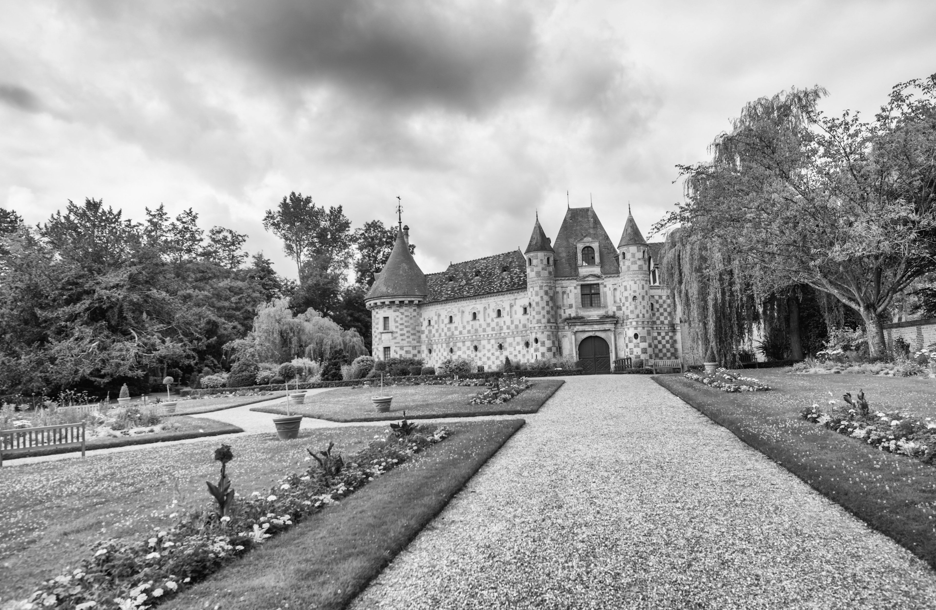 Historical Castle of Normandy, France. Chateau de Vendeuvre in N