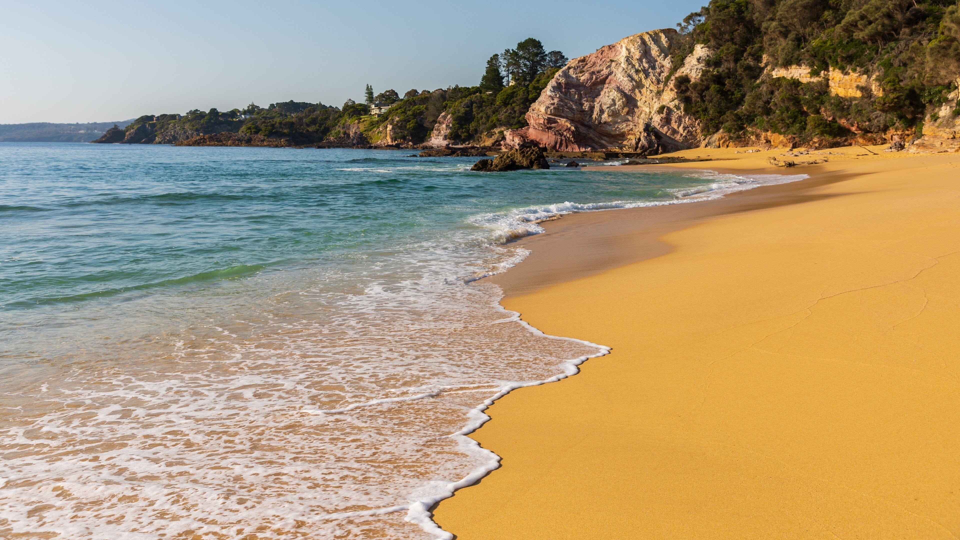 Aslings Beach showing general coastal views and a beach