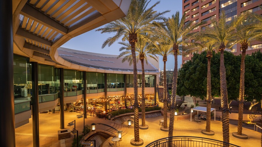 Arizona Center showing night scenes