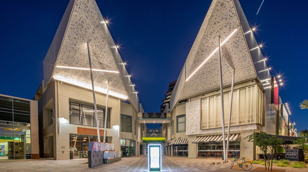 Arizona Center which includes night scenes