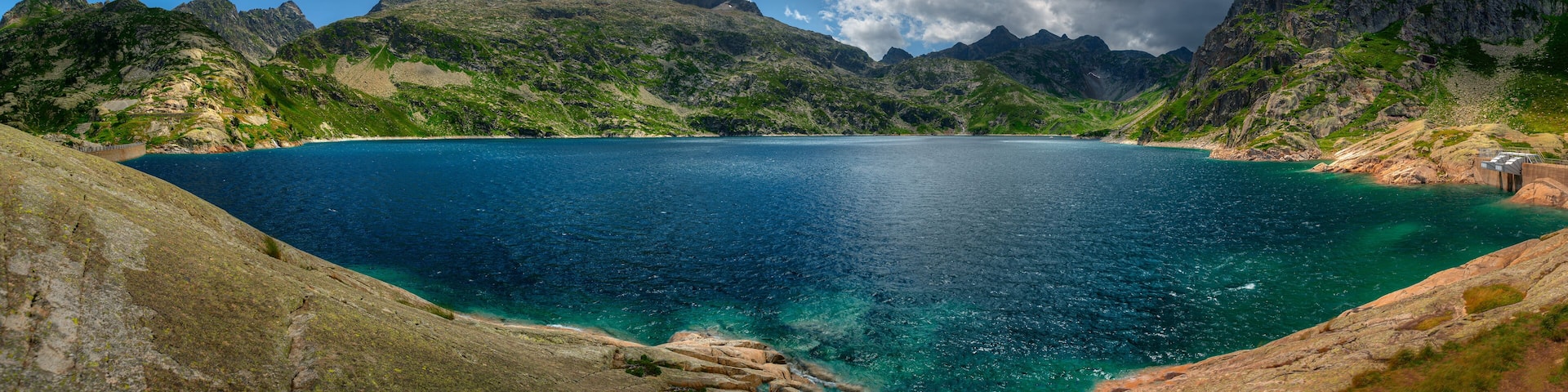 Lac d'Artouste is a lake in Pyrénées-Atlantiques, France in the Nouvelle-Aquitaine region. At a height of 1997 m