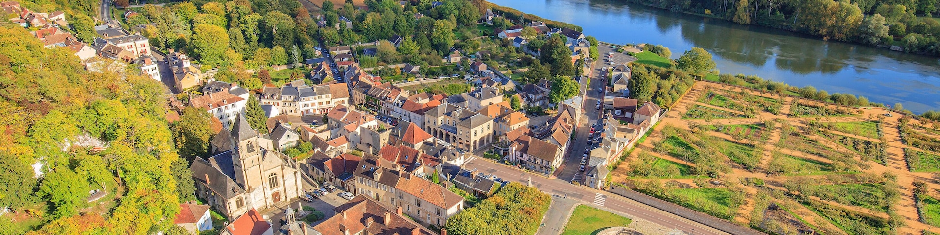La roche-guyon vue du donjon, val d'Oise
