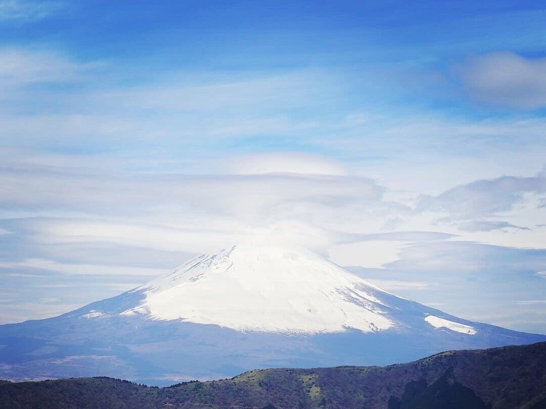 View of Mt Fuji from Owakudani.