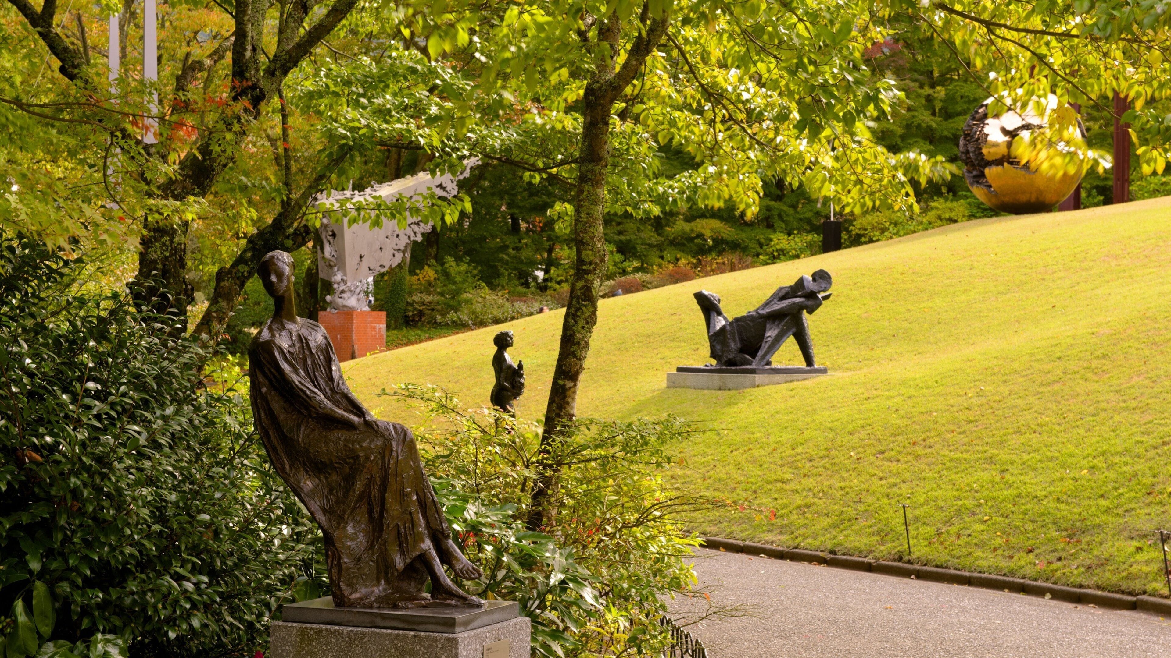 Museo al aire libre de Hakone ofreciendo un jardín y una estatua o escultura