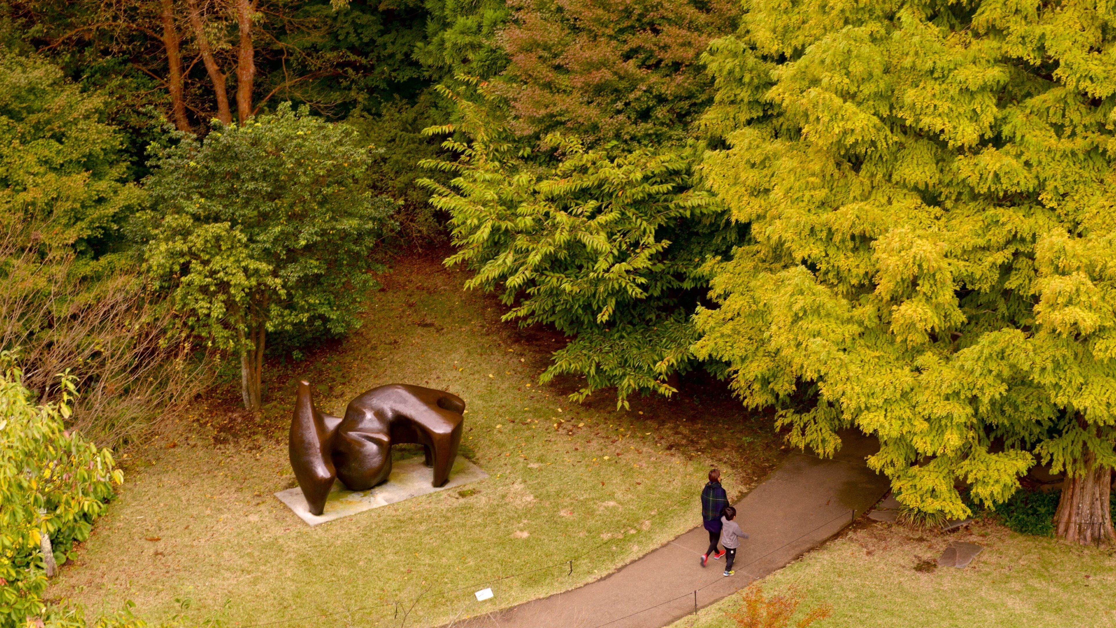 Hakone Open Air Museum featuring a statue or sculpture and a garden