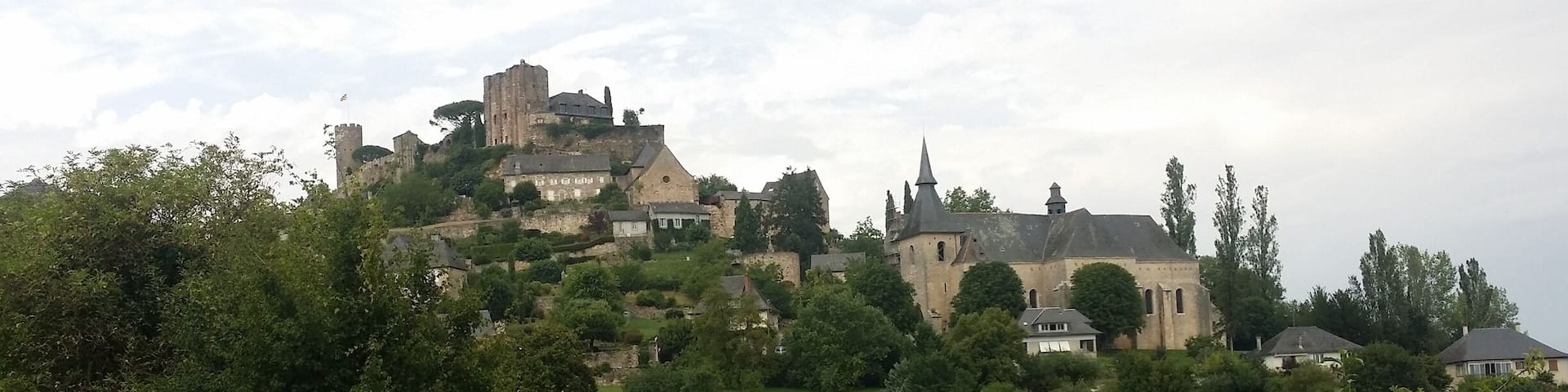 Hilltop village, very imposing on the skyline.