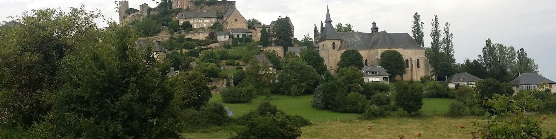 Hilltop village, very imposing on the skyline.