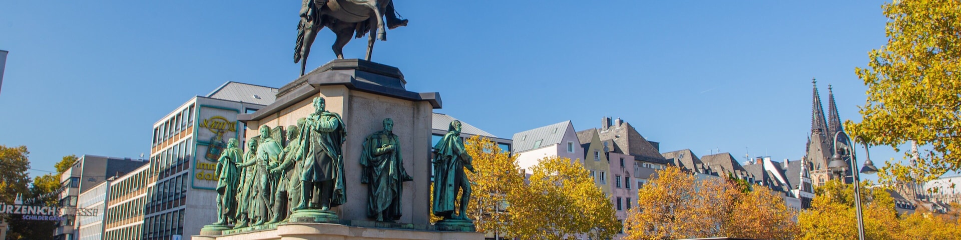 Haymarket featuring heritage elements and a statue or sculpture