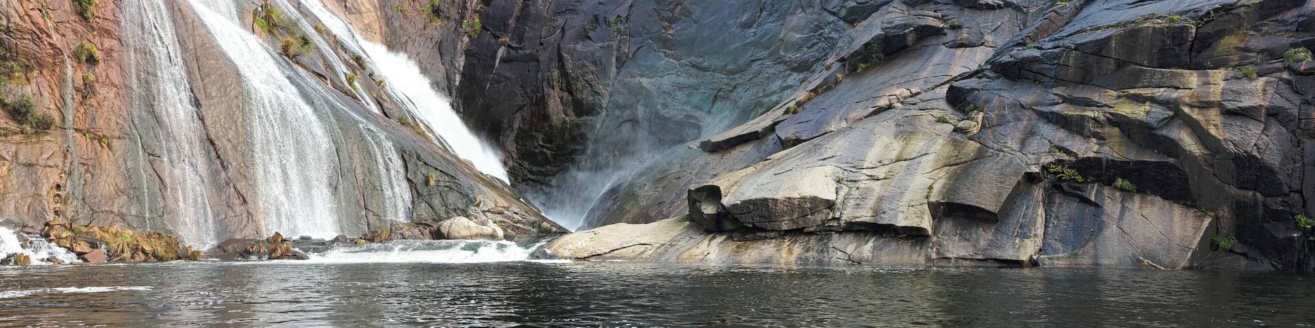 Waterfall in the Xallas river, in Ézaro (Dumbría), Galicia, Spain.