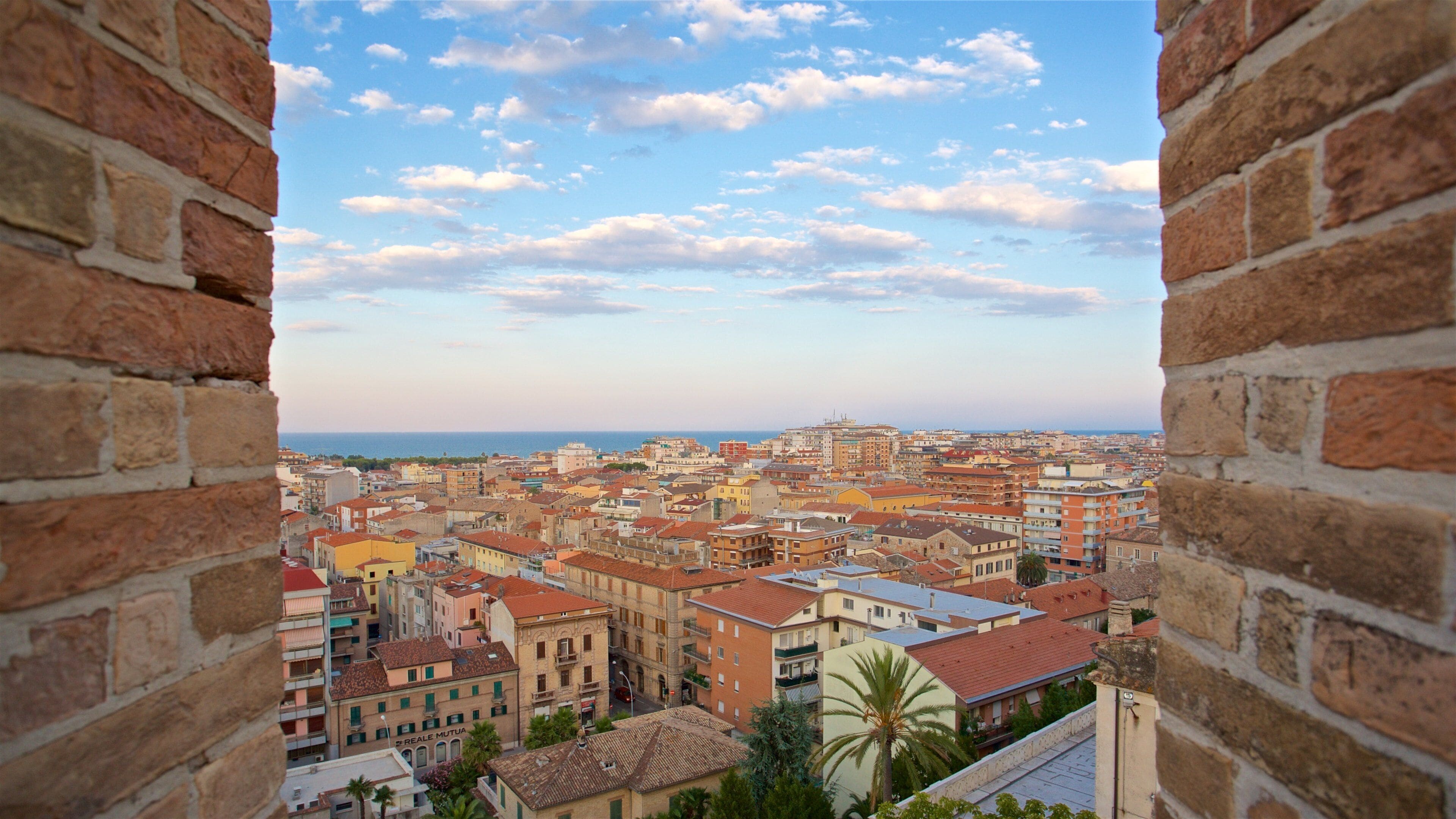 Tower of Gualtieri featuring landscape views and a city