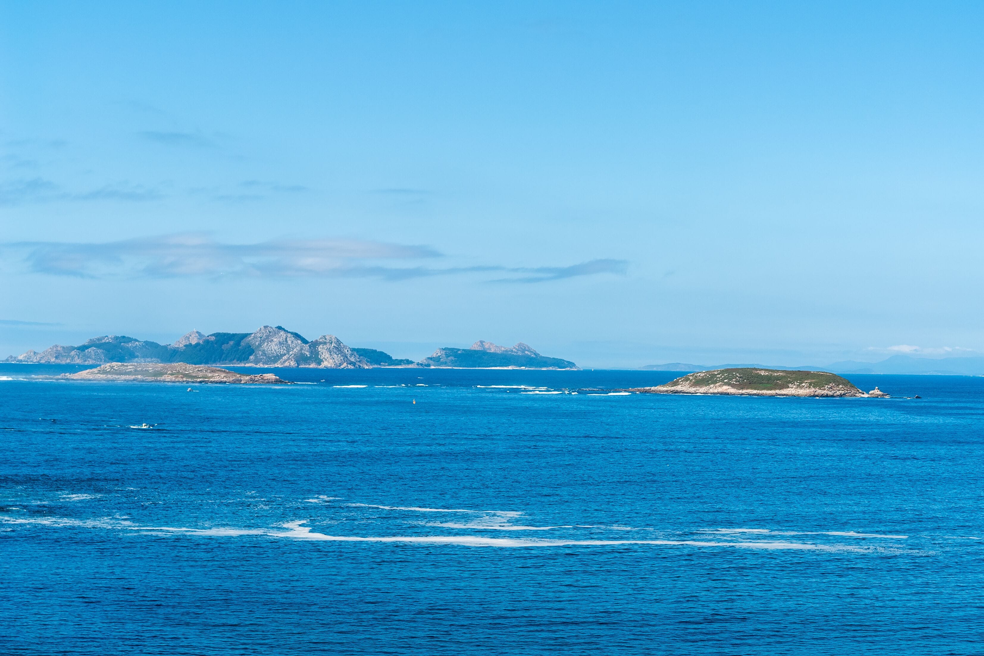 Estelas islands from Baiona - Galicia, Spain