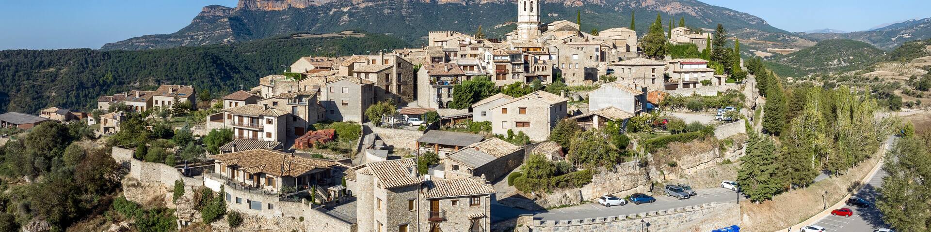 Panoramic aerial view of Roda de Isabena