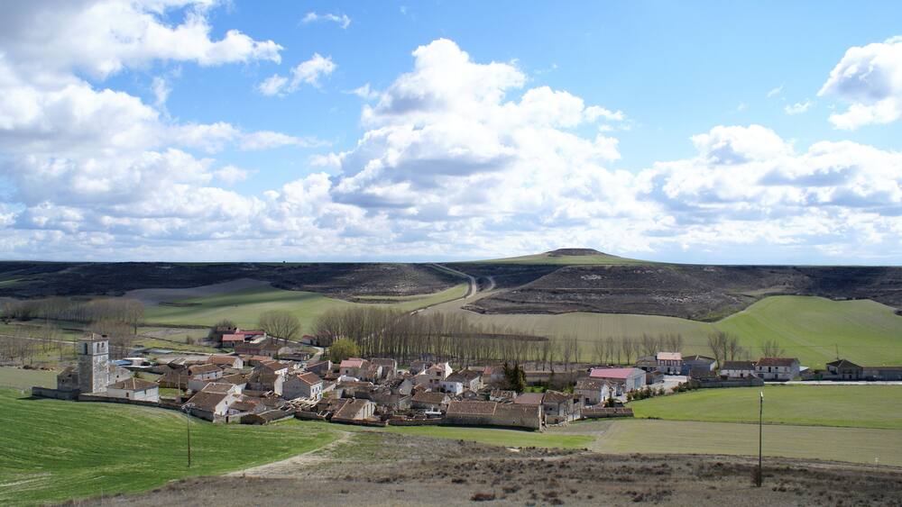 General view of Dehesa de Cuéllar, a little village in the province of Segovia, Spain.