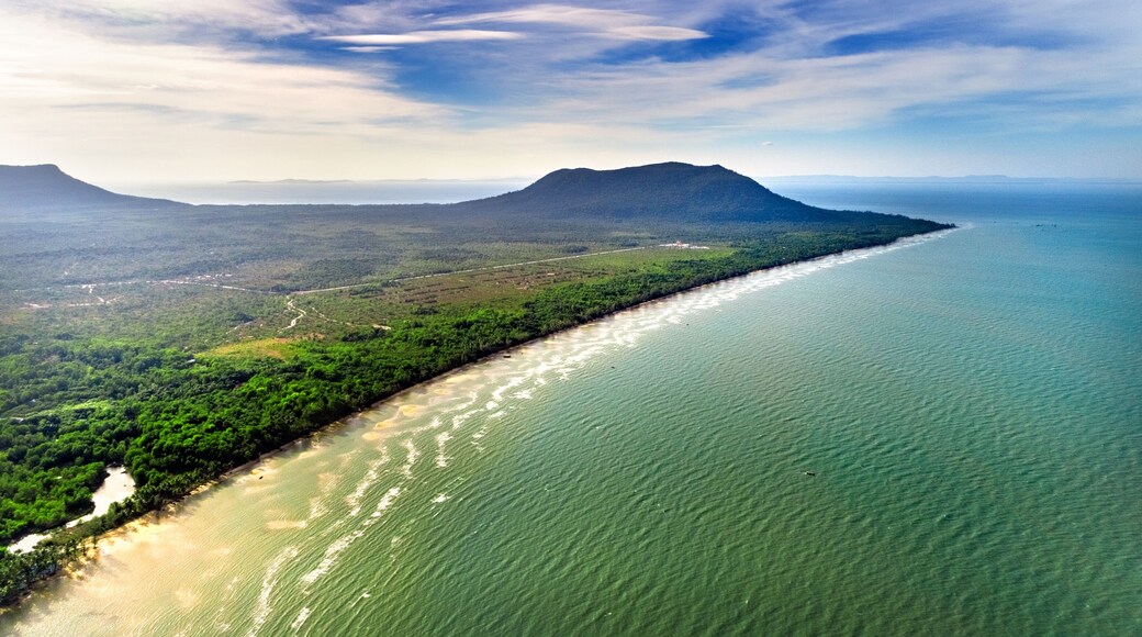 Royalty high quality free stock image aerial view of Hon Mot beach in Phu Quoc island, Kien Giang, Vietnam