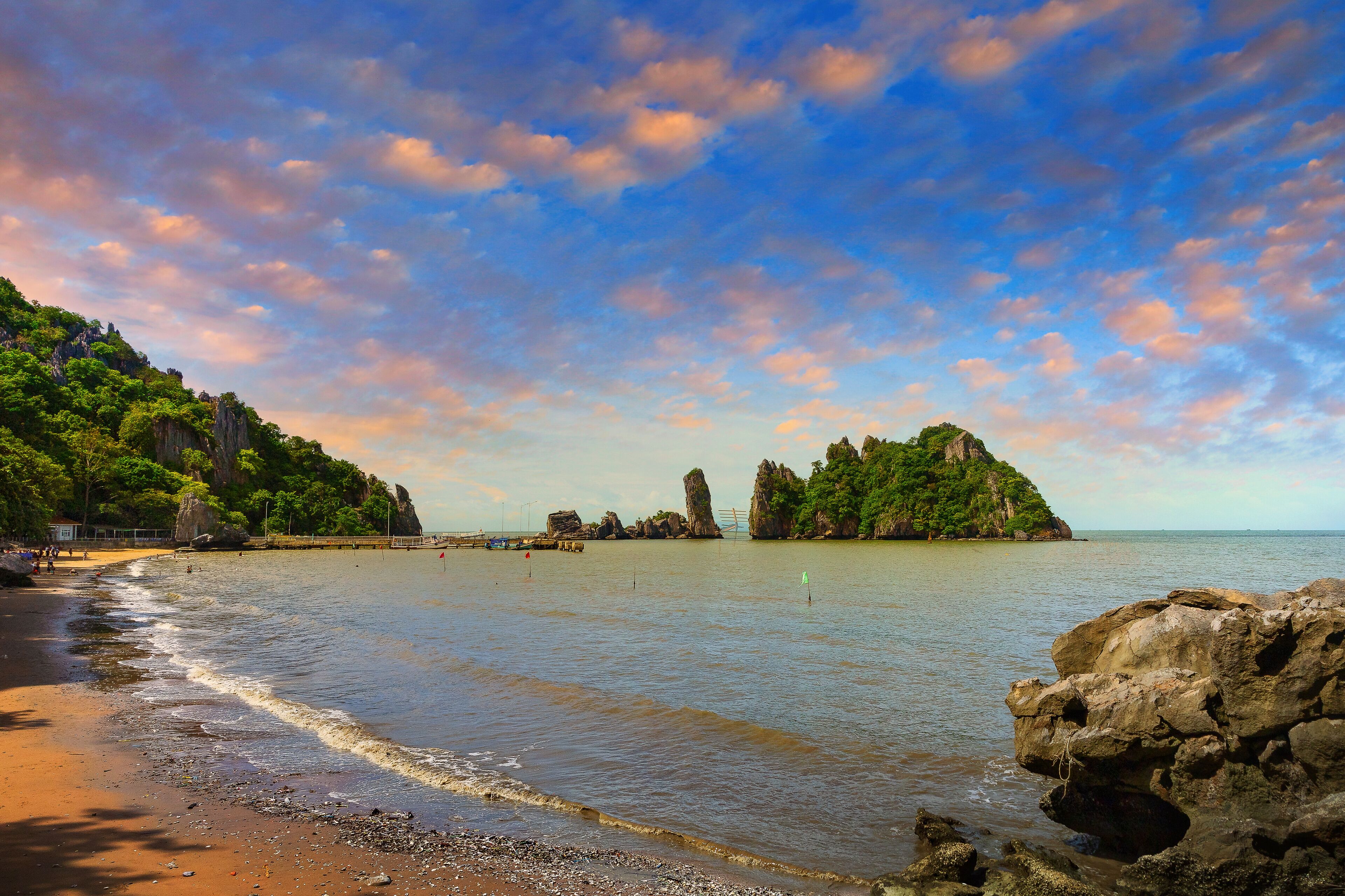 Ha Tien seascape, in an early morning