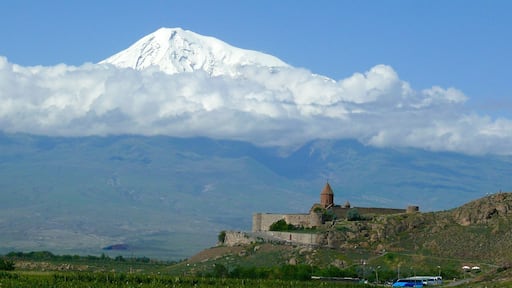 My Ararat. It is really in turkey but it is the national symbol of #Armenia. On its flag since soviet days. Story goes that turkey protested to the USSR about a mountain in Turkey on the Armenian flag. Soviet ambassador asked why the moon was on Turkey's flag when the moon was not in Turkey. That ended that discussion.