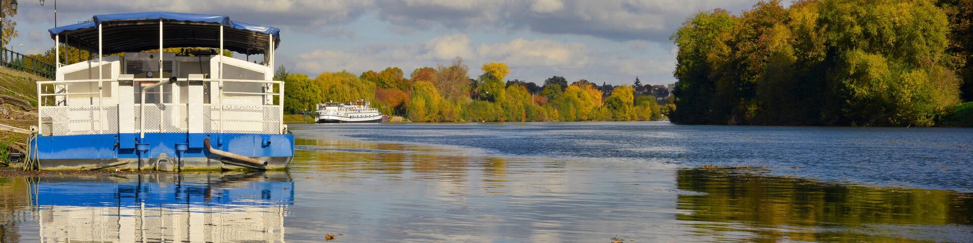 Au ras de la Seine à Andrésy (78570), département des Yvelines en région Île-de-France, France