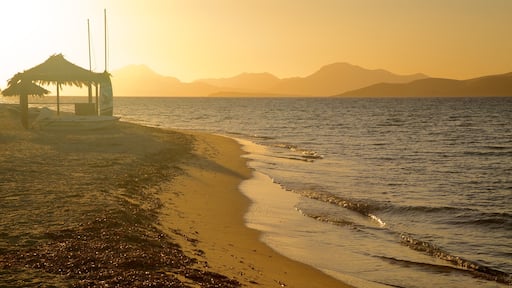 Tigaki Beach featuring a beach and a sunset