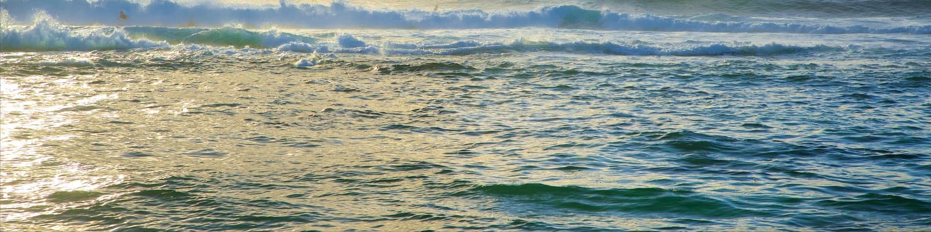 Blue Bay showing a bay or harbor and surf