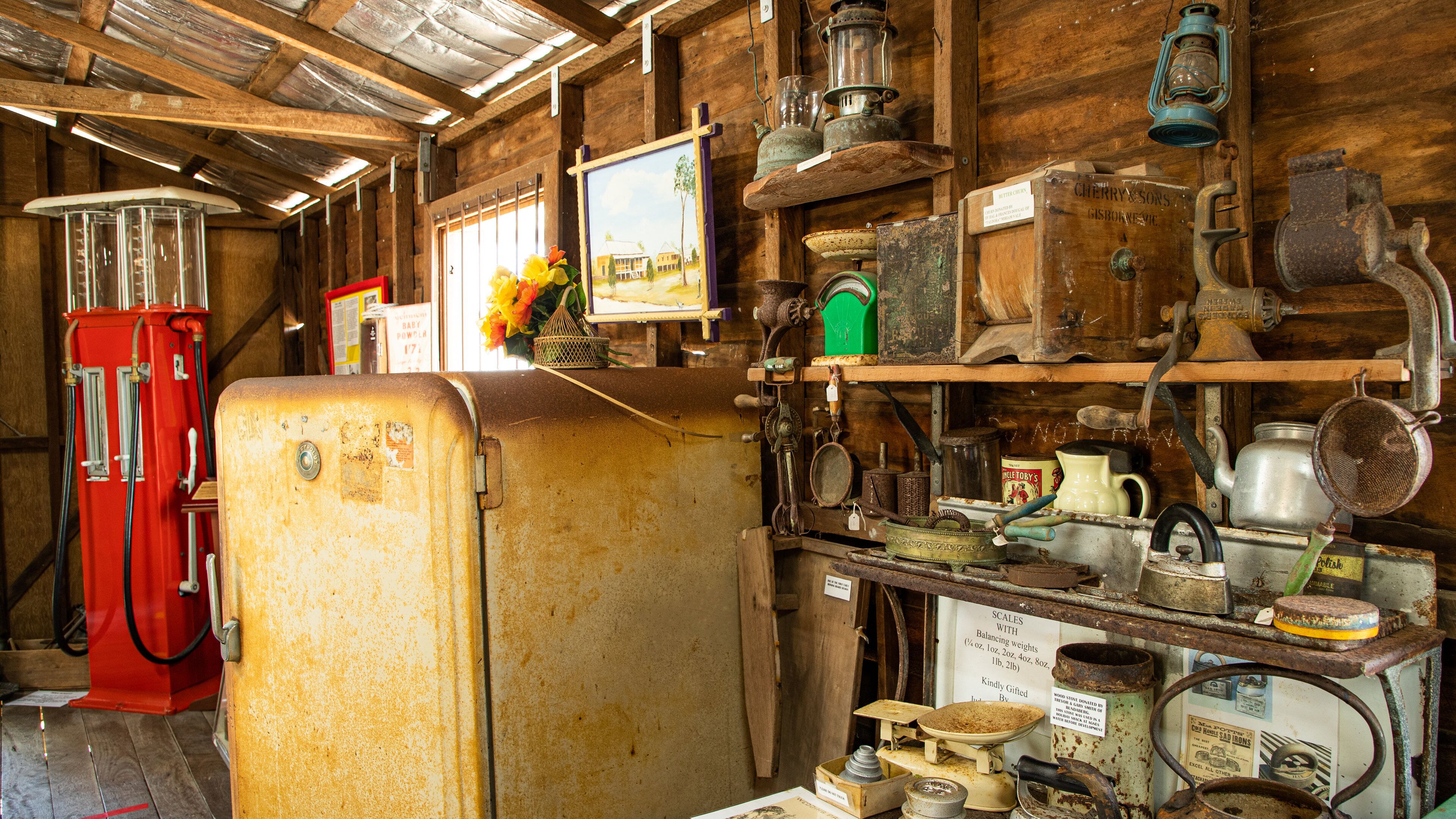 Agnes Water Museum and Visitor Centre which includes interior views and heritage elements