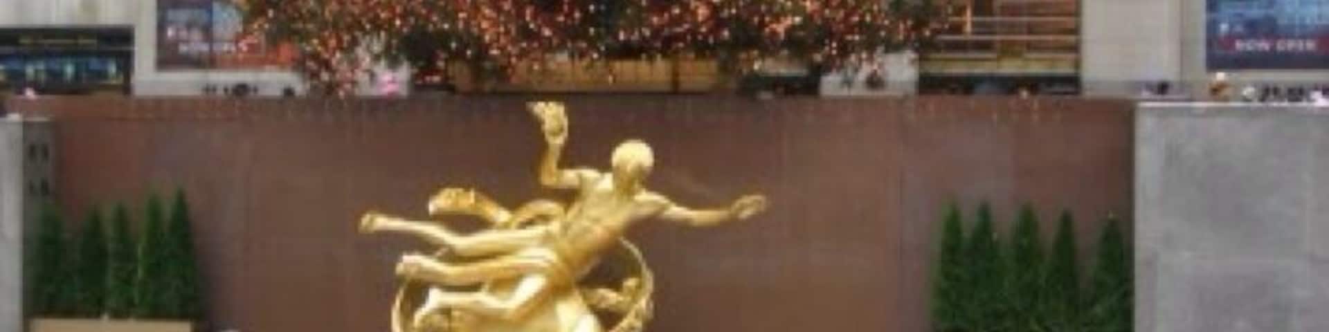 Ice skating at Rockefellar Center.