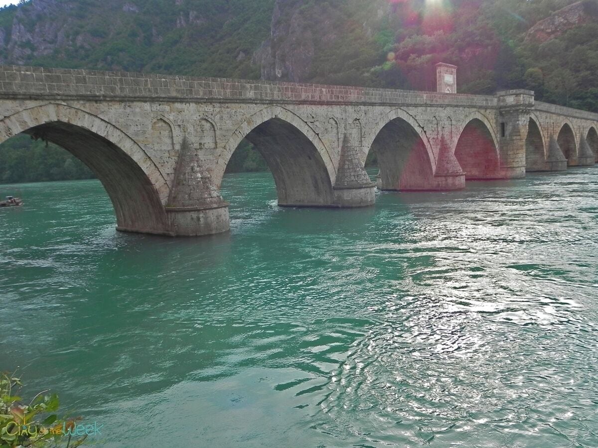 The UNESCO-protected Mehmed Pasa Sokolovic Bridge - 1 of 2 UNESCO sites in Bosnia & Herzegovina: http://cityoftheweek.net/2015/11/18/unesco-mehmed-pasa-sokolovic-bridge/