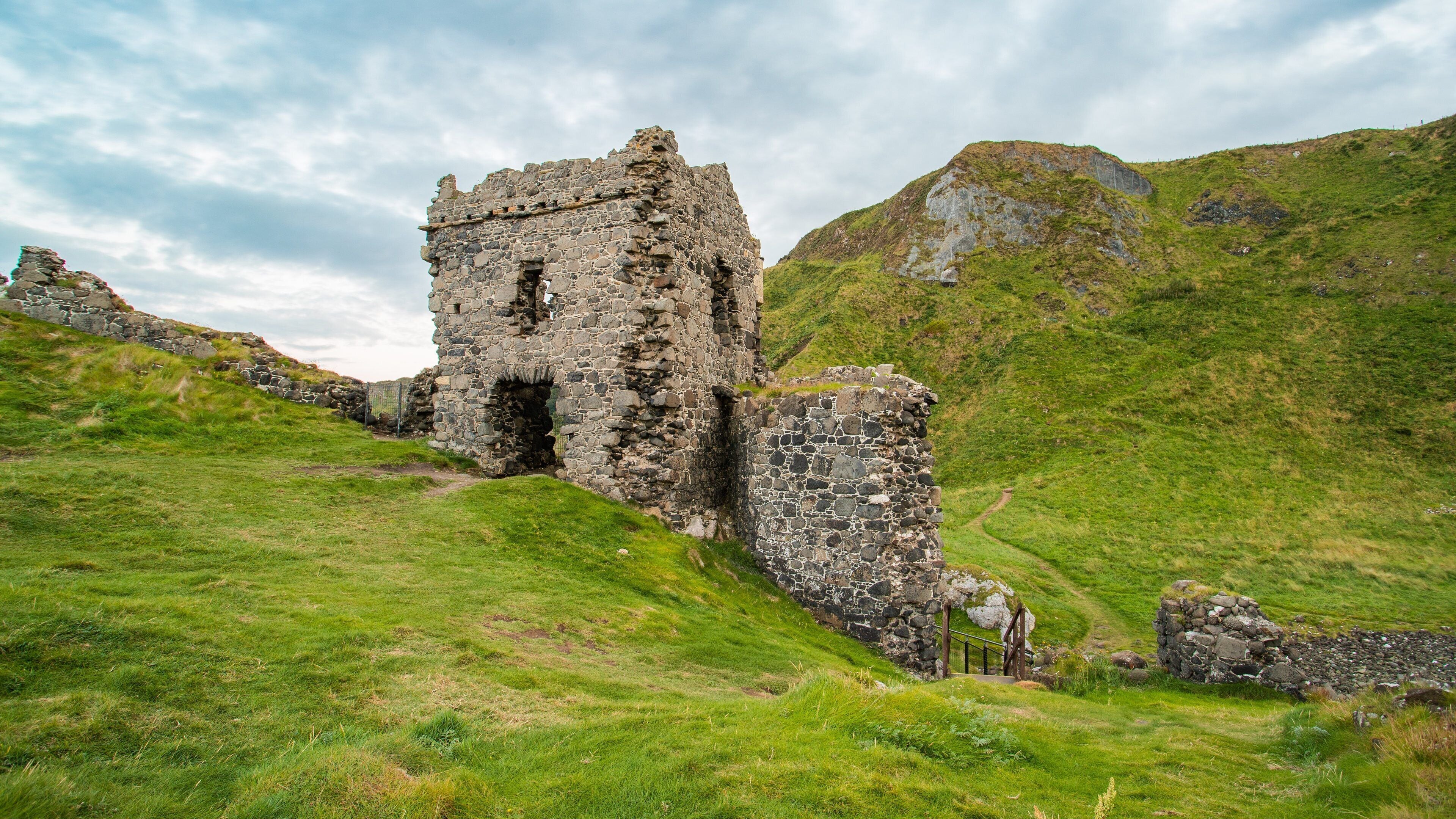 Ballycastle which includes heritage elements and building ruins