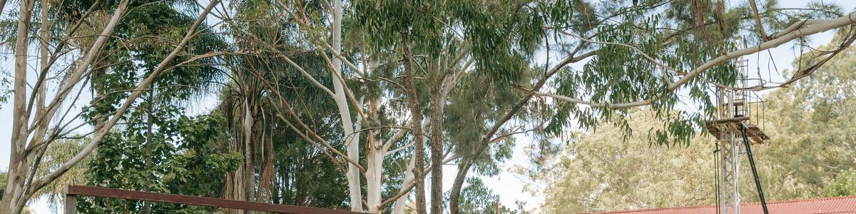 Highfields Pioneer Village which includes signage as well as a couple