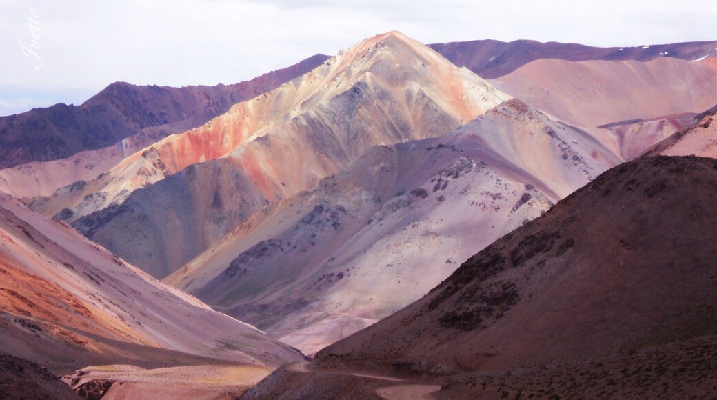 The colorful mountain La Gitana, one of the Elqui summits in northern Chile.