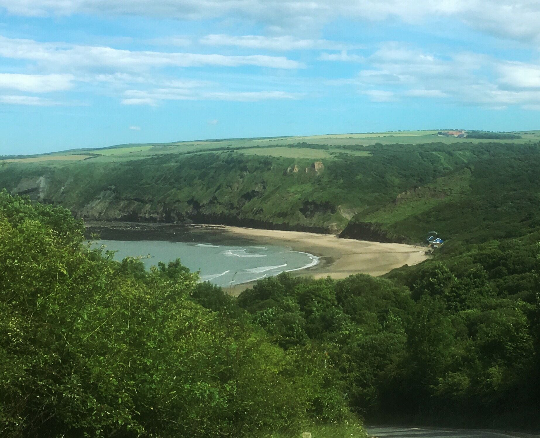 As you drop down into Runswick #Bay.
It's just one of the many bays found along the North Yorkshire coast.