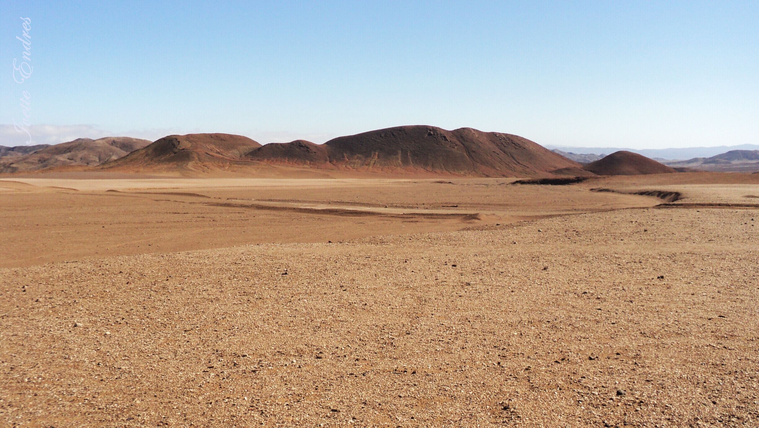 Part of the Atacama Desert. Leaving behind the Park to reach the North Panamerica.