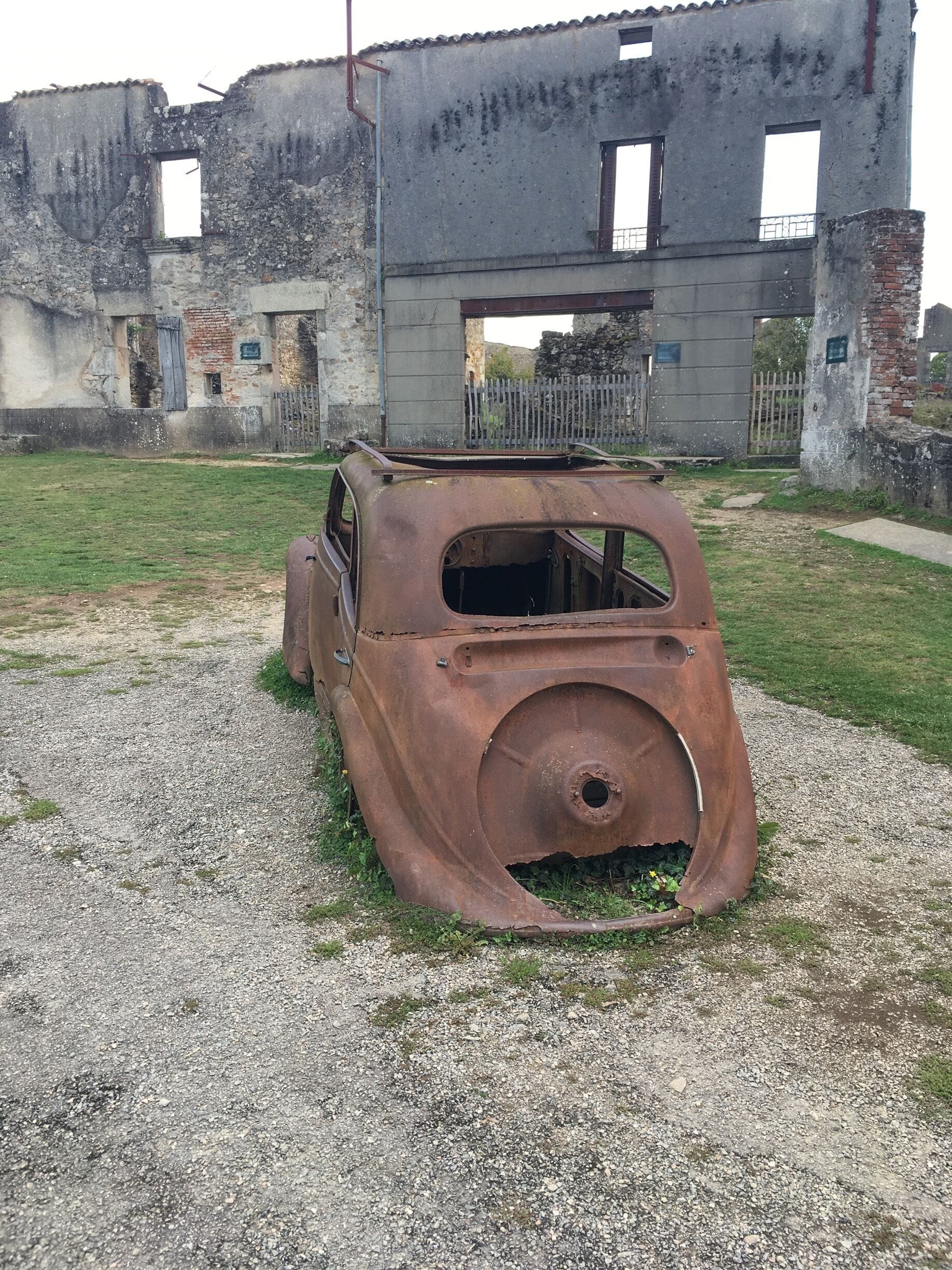Orodour sir glane. Such a sad place. Site of a horrible massacre, the Ruined  town  hasn't been touched since. 