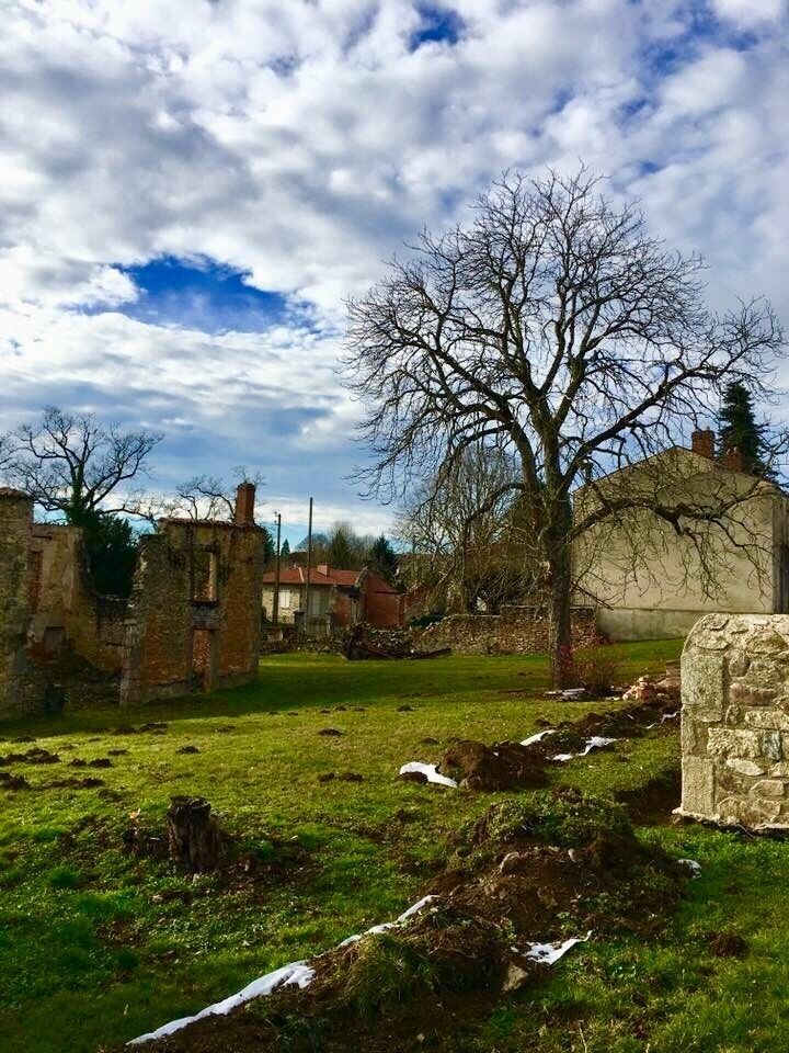 The whole village was destroyed during WWII and the place was kept as it is
