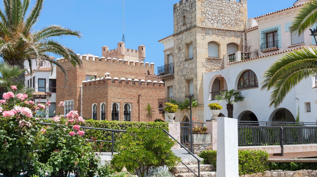 Roc Sant Gaieta, picturesque residential buildings, Roda de Bera, Costa Daurada, province Tarragona, Catalonia.Spain.