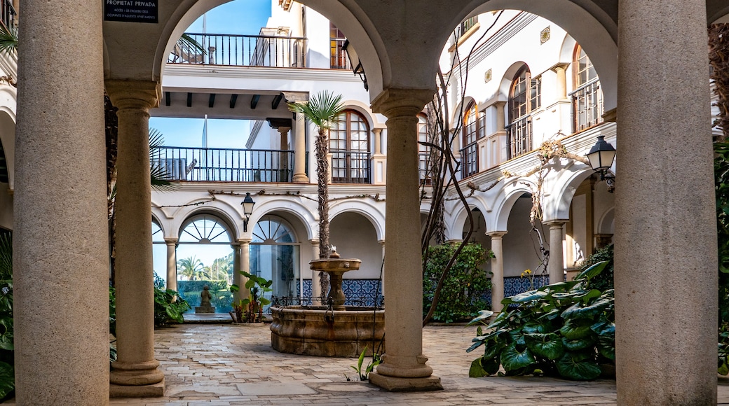 Roda de Berà, Catalunya, Spain - February 18, 2024: Beautiful "Patio Andaluz" in Roc de Sant Gaietà (Tarragona)