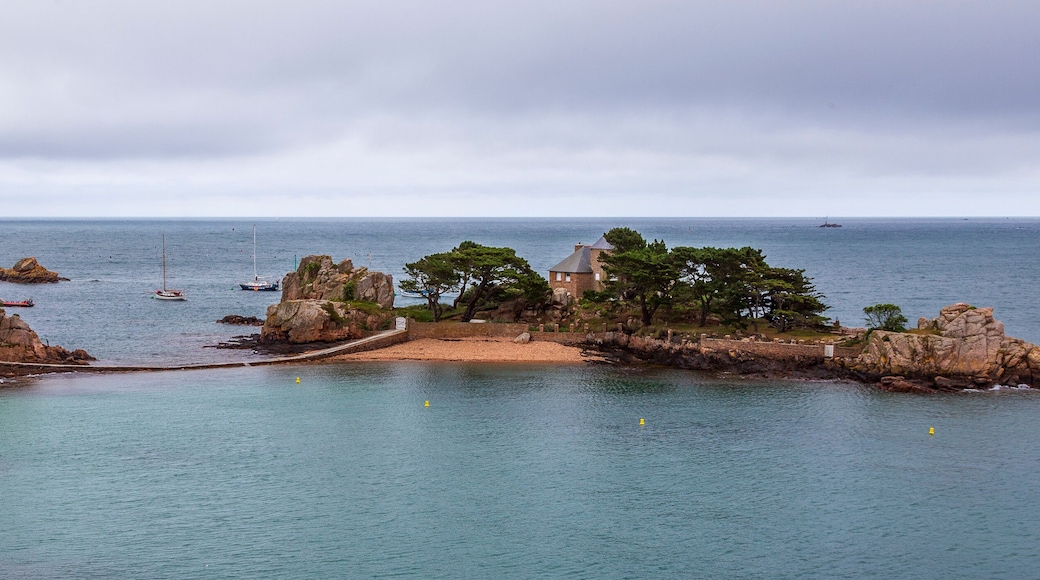 Seaside landscape on Brehat Island. in Brittany France.