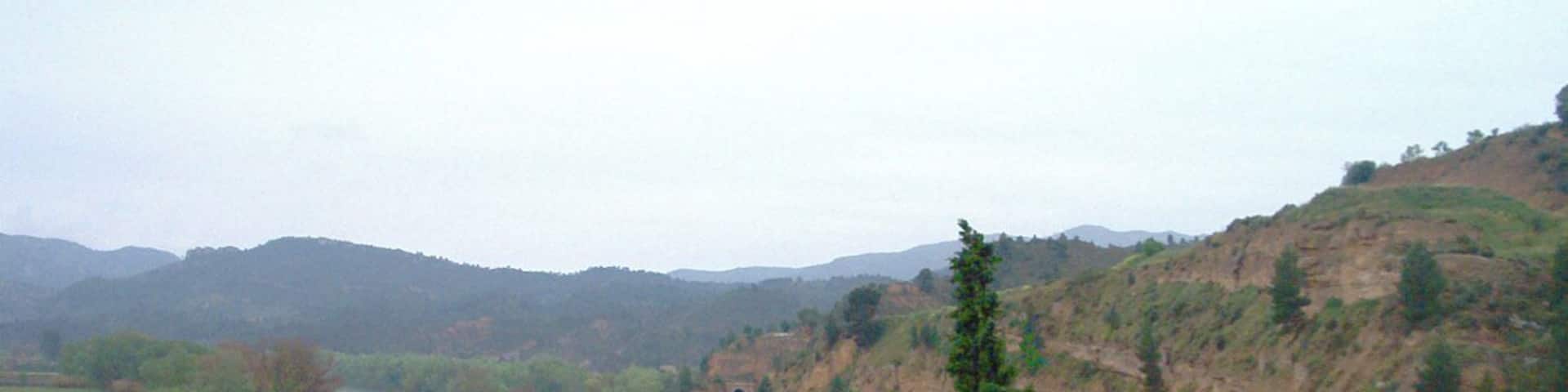 L'Ebre, un dia de pluja a Ascó