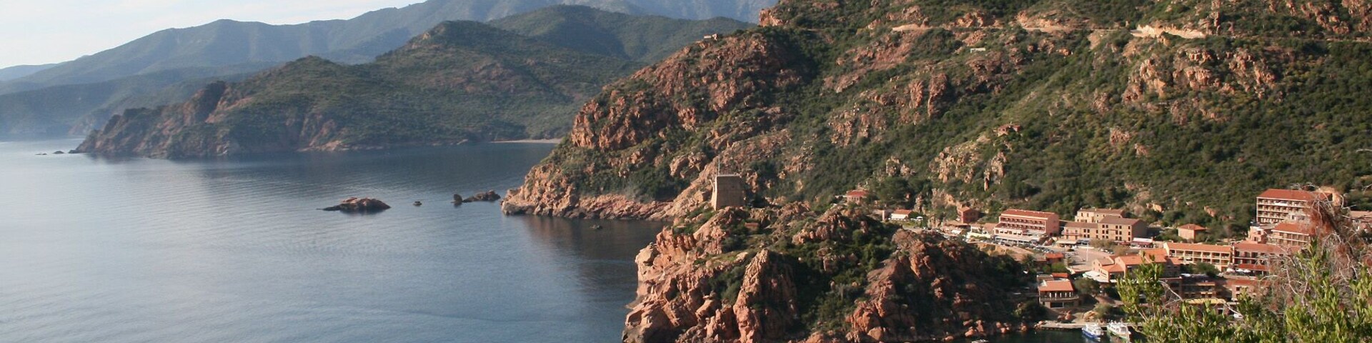 Ota France, the Golf of Porto (Corse-du-Sud) and the beach of the Porto hamlet.