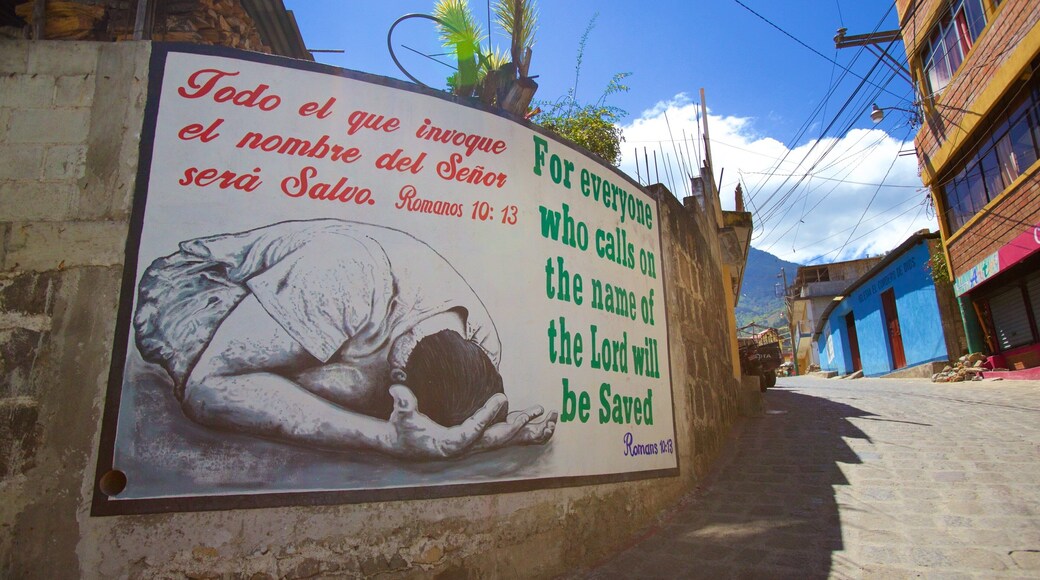 San Pedro La Laguna showing signage