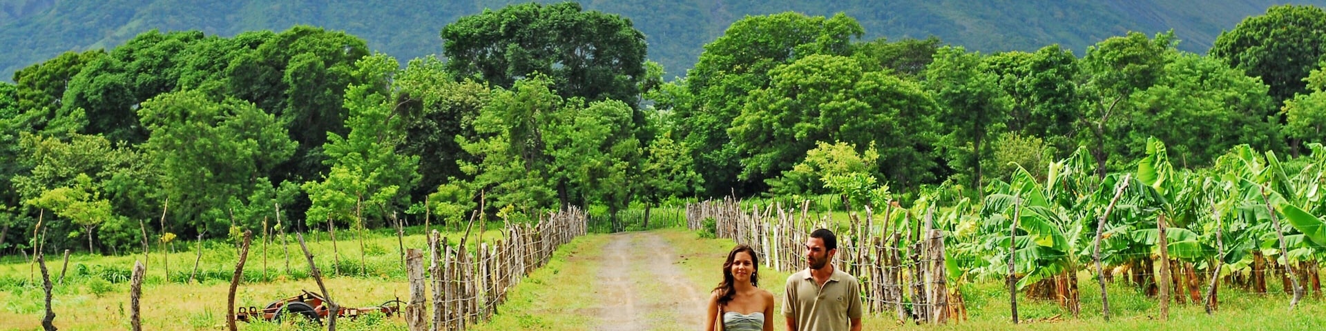 Ilha de Ometepe mostrando fazenda, montanhas e paisagem