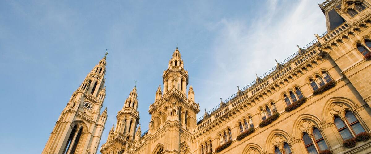 Austria, Vienna, New Town Hall, low angle view