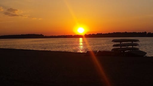 Sunset in Water Sports Center in Łąka, near Pszczyna.